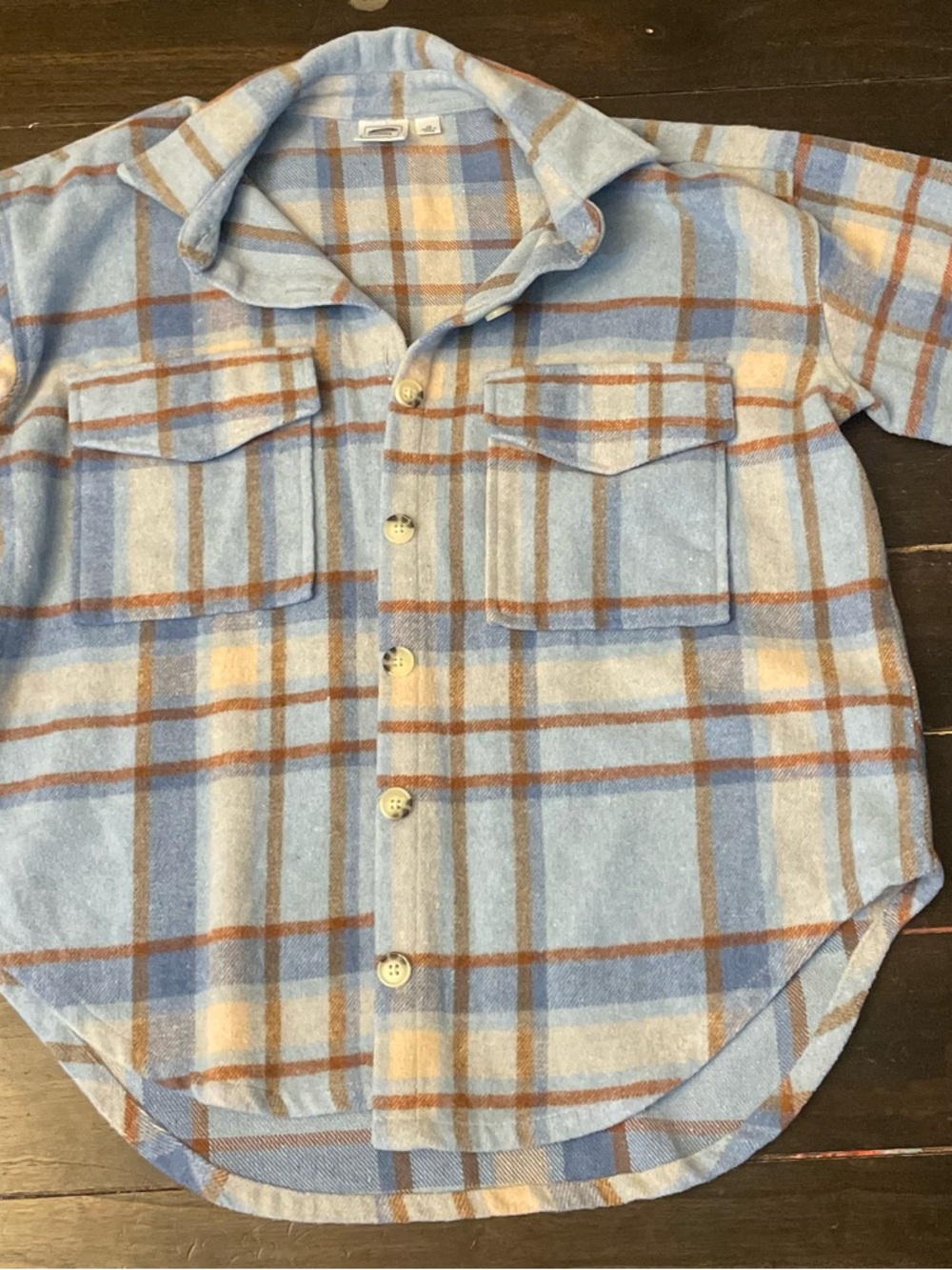 Ford Plaid Shirt Tag Detail - Light Blue and Brown - Picture 3 of 7